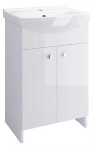 Cersanit Cersania + Sati, dulap lavoar Sati + lavoar Cersania 60cm, alb, S567-006-DSM