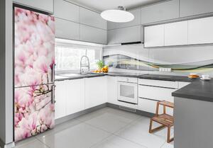 Autocolant pe frigider flori magnolia