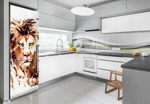 Autocolant pe frigider perete Lion