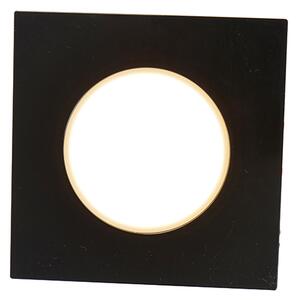 Set de 6 spoturi îngropate negre inclusiv LED cu dimmer în 3 trepte IP65 - Simply