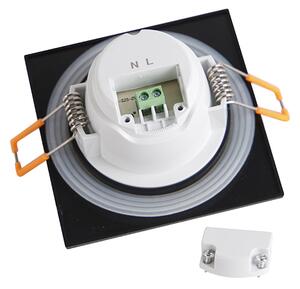 Set de 6 spoturi îngropate negre inclusiv LED cu dimmer în 3 trepte IP65 - Simply