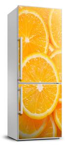 Foto Autocolant pentru piele al frigiderului felii de portocale