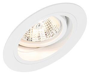 Spot integrat rotund alb reglabil - Chuck 70