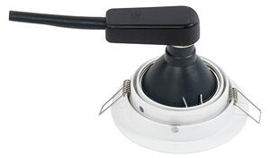 Spot integrat rotund alb reglabil - Chuck 70