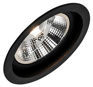 Set 6 becuri Spot modern încastrat negru reglabil - Chuck 111