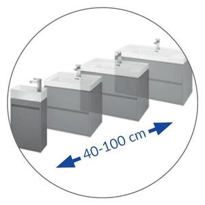 Cersanit Crea, dulap suspendat sub chiuveta 100x45 cm, alb lucios, S924-021