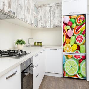 Autocolant frigider acasă bomboane colorate