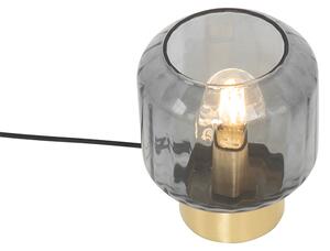 Lampă de masă modernă din alamă cu sticlă fumurie - Stiklo