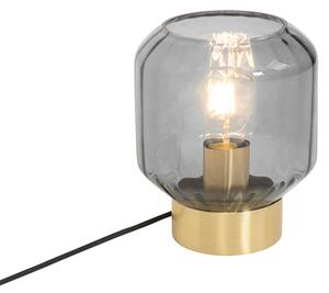 Lampă de masă modernă din alamă cu sticlă fumurie - Stiklo