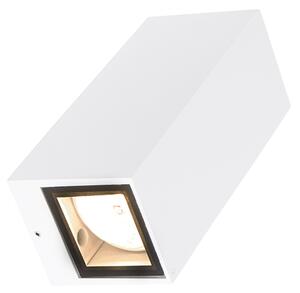 Aplică modernă albă cu 2 lumini GU10 AR70 IP54 - Baleno