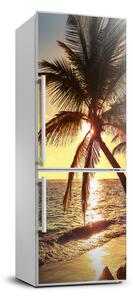 FotoFoto Autocolant pentru piele al frigiderului plaja tropicala