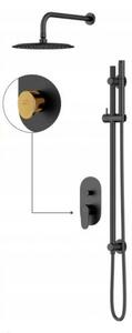 Cersanit Inverto - set de duș ascuns, negru-auriu, S952-006