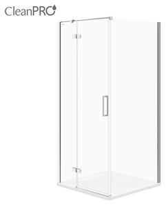 Cersanit Jota, cabina de dus coltar 90 (usa stanga) x 90 (perete) x 195, sticla transparenta 6mm, profil cromat, S160-001