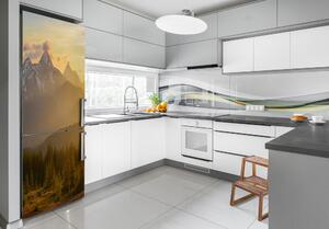 Foto Autocolant pentru piele al frigiderului munte Apus de soare