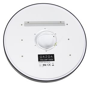 Oglindă de baie neagră 50 cm, cu LED, cu 3 trepte de intensitate și senzor tactil rotund - Miral