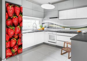Autocolant frigider acasă căpșune