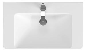Cersanit Lara Mille, set B348 lavoar suspendat 80cm + lavoar ceramic, alb lucios, S801-338-DSM