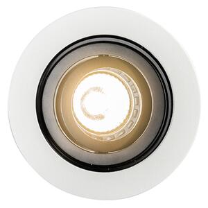 Spot încastrat inteligent alb cu oțel, inclusiv Wifi GU10 - Rondoo