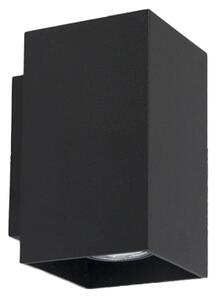 Lampa de perete moderna neagra patrata cu 2 lumini - Sandy