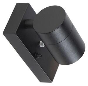 Lampa de perete exterioară modernă neagră IP44 cu senzor crepuscular - Solo