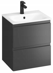 Cersanit Moduo SET, dulap suspendat 50x40x57 cm + chiuveta 50 cm, antracit mat, S801-471-DSM