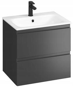 Cersanit Moduo SET, dulap suspendat 60x45x57 cm + chiuveta 60 cm, antracit mat, S801-472-DSM
