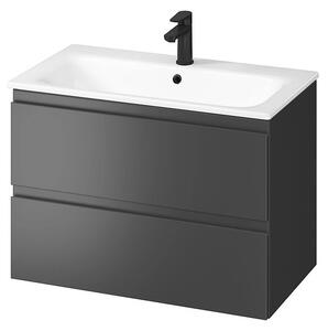 Cersanit Moduo SET, dulap suspendat 80x45x57 cm + chiuveta 80 cm, antracit mat, S801-473-DSM