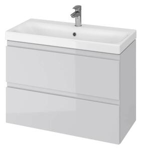 Cersanit Moduo Slim, dulap chiuveta 80cm, gri lucios, S929-001