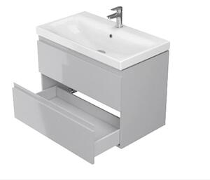Cersanit Moduo Slim, dulap chiuveta 80cm, gri lucios, S929-001