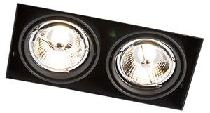 Spot încastrat inteligent negru fără ramă cu 2 lumini, incluzând 2 Wifi GU10 70mm - Oneon