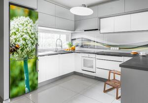 Autocolant pe frigider flori de usturoi