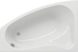 Cersanit Sicilia, cada coltar asimetrica stanga 150x100cm + picioare, alb, S301-095
