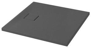 Cersanit Tako Slim, cadă de duș pătrată 80x80x4 cm + sifon gri, gri mat, S932-161