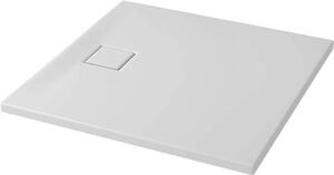 Cersanit Tako Slim, cadă de duș pătrată 90x90x4 cm + sifon alb, alb, S932-158