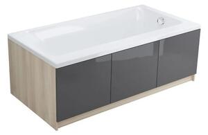 Cersanit Smart, cada acril stânga 170x80cm + picioare, alb, S301-117