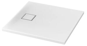 Cadă de duș Cersanit TAKO SLIM 80x80x4 cm + sifon, alb, S601-121