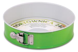 Forma tort 24cm, baza detasabila, invelis non-stick, verde, SNB