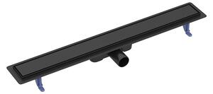Cersanit Tako, canal de scurgere liniar cu grătar dublu 80 cm, negru, S907-019