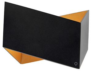 Lampa de perete de design neagra cu auriu - Fold