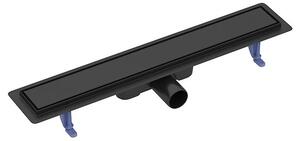 Cersanit Tako, canal de scurgere liniar cu grătar dublu 60 cm, negru, S907-017