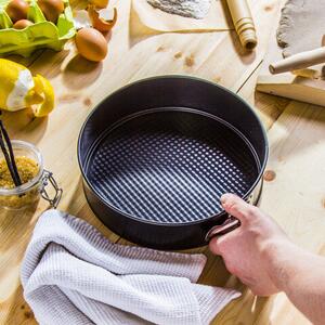 Forma tort 21cm, baza detasabila, invelis non-stick, negru, SNB