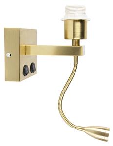 Lampa de perete moderna din alamă cu braț flexibil - Brescia Combi