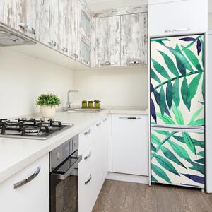 Autocolant frigider acasă frunze tropicale