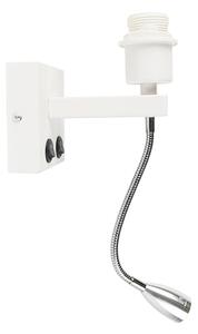 Lampa de perete moderna alba cu brat flexibil - Brescia Combi