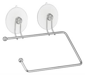Suport metalic pentru hartie igienica cu 2 ventuze, Basic