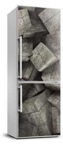 Autocolant pe frigider cuburi de beton