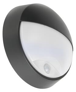 Lampă de perete exterioară neagră cu LED cu senzor de mișcare IP54 - Hortus