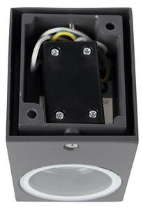 Set de 2 Aplice Moderne Gri Închis IP44 - Baleno