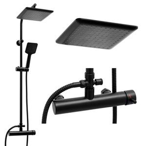 Erga Bodo, set de dus cu cap de ploaie 23x23cm, negru mat, ERG-YKA-BP.BODO-23-BLK