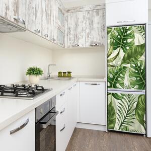 Foto Autocolant pentru piele al frigiderului frunze tropicale